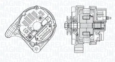 Alternator (12v, 45a) Potrivit Fiat Panda, Panda Hatchback, Tipo, Uno; Lancia Y10 0.8 1.0 1.1 10.84-07.04