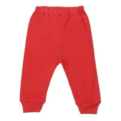 Pantaloni cu manseta RB08 rosu corai, Rombaby | 6/9 luni