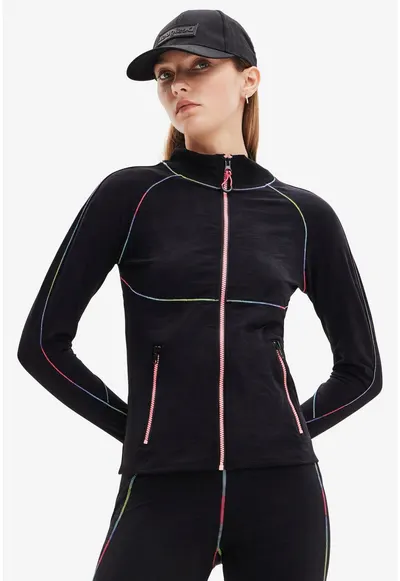 Bluza de trening cu fermoar -