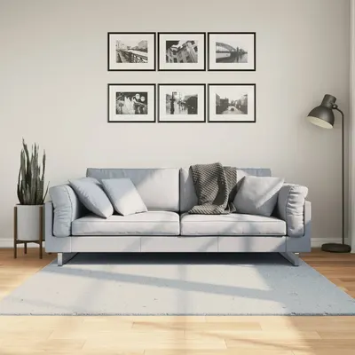vidaXL Covor HUARTE, fir scurt, moale și lavabil, albastru, 160x160 cm