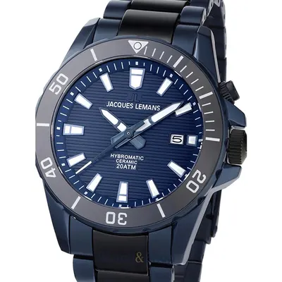Ceas Jacques Lemans Jacques Lemans 1-2222B Hybromatic Mens Watch 42mm 20ATM