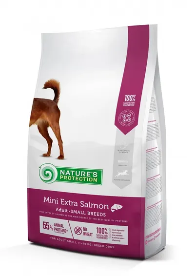 Hrana uscata pentru caini Nature s Protection Mini Extra Salmon