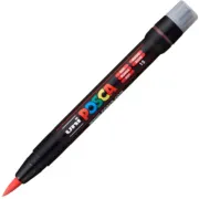 Marker pensula UNI Brush PCF-350, K, rosu, Posca