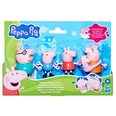 Set de joaca cu 5 figurine Peppa Pig, Peppas Family, G0506