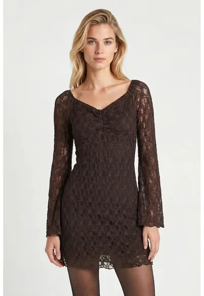 Rochie Midi Happiness Istanbul - eleganta - dantela - poliester/elastan - Maro