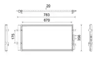Condensator climatizare (cu uscator) potrivit HYUNDAI H350 2.5D 04.15