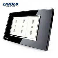 Priza tripla standard italian / modular Negru