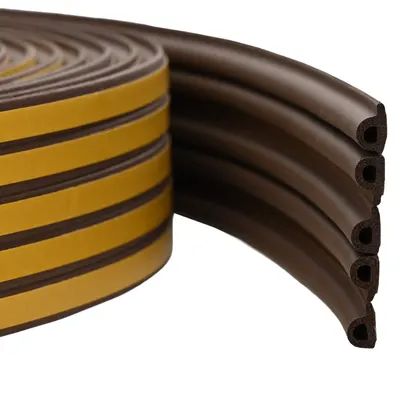 vidaXL Banda adeziva pentru feronerie Maro 9 x 6 mm 25 m Spumă EPDM