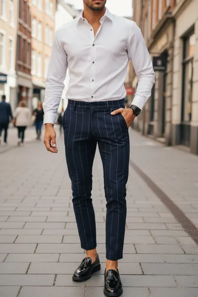 Pantaloni barbati eleganti B5777 99-2
