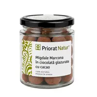 Migdale Marcona în ciocolată glazurate cu cacao 140g