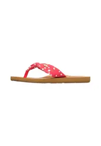 Papuci flip-flop cu garnituri cu imprimeu Paia V - Rosu/Alb/Bej