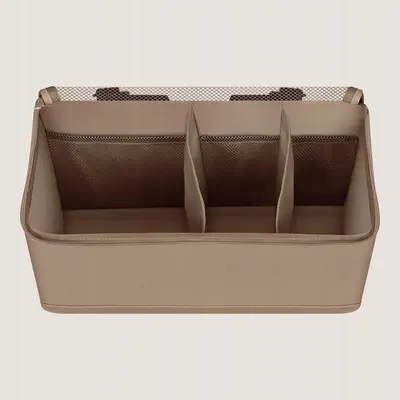 Organizator multifunctional Lionelo Sidepocket M Bej, 3 compartimente, universal, 43x15x23 cm