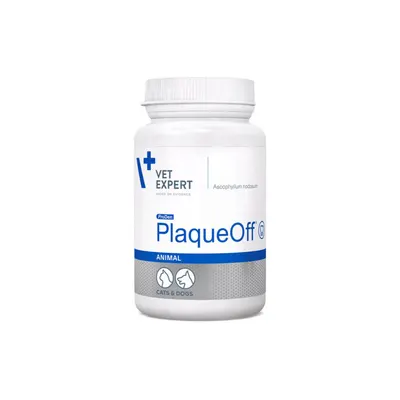 Supliment pentru caini si pisici cu afectiuni dentare Vet Expert Plaque Off, 20 g
