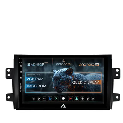 Navigatie Suzuki SX4 Fiat Sedici, Android, P-Octacore 2GB RAM + 32GB ROM, 9 Inch - AD-BGP9002+AD-BGRKIT307