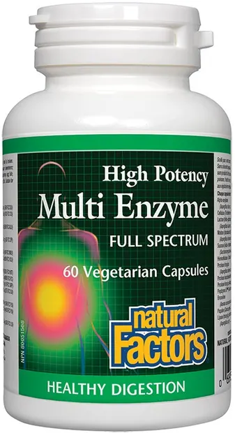 Multi Enzyme Full Spectrum, 450 mg, 60 capsule, Natural Factors