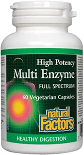 Multi Enzyme Full Spectrum, 450 mg, 60 capsule, Natural Factors