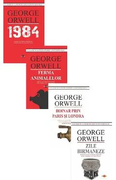 Pachet 4 carti: 1984 + Ferma Animalelor + Hoinar prin Paris si Londra + Zile birmaneze