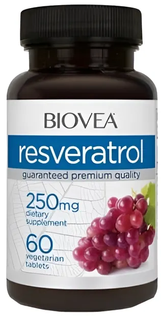 Resveratrol, 250 mg, 60 tablete, Biovea