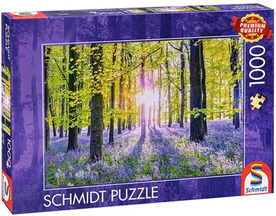 Puzzle Schmidt din 1000 de piese - Pădure tăcută de albăstrele