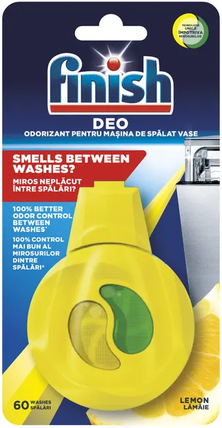 Odorizant pentru mașină de spălat vase Finish - Lemon and Lime, 60 spălări