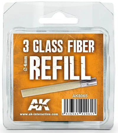 Rezerve de creioane din fibră de sticlă AK Interactive - Glass Fibre Refills - 3 x 4 mm (AK8065)