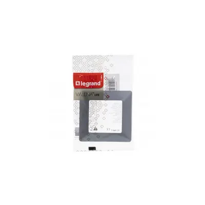 Plate Valena Life - 1 module - aluminiu