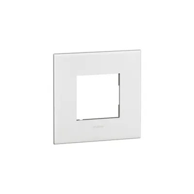 Plate British standard Arteor - patrat - 2 module - alb