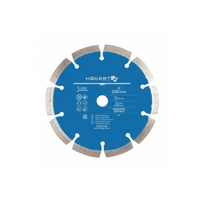 Disc diamantat cu janta segmentata 230 mm, sudat cu laser