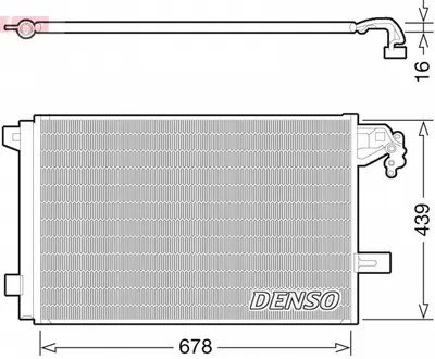 Radiator AC condensator cu uscator potrivit VW MULTIVAN V, TRANSPORTER V 2.0 2.0D 11.03-08.15