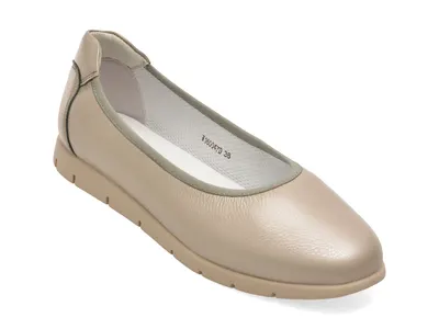 Balerini PASS COLLECTION gri, W160047, din piele naturala