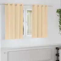vidaXL Perdele Opaque cu Inel 2 buc. Crem 140 x 140 cm Poliester