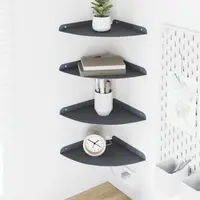vidaXL Raft Suspendat pentru Colț 4 buc. Antracit 24 x 24 x 2,3 cm