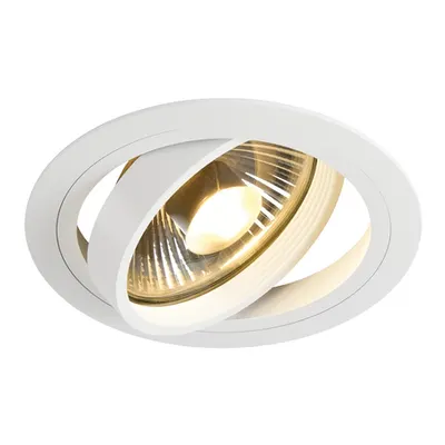 Spot incastrat, NEW TRIA 150 Ceiling lights GU10, white single-headed, QPAR111, round, matt white, max. 75W, incl. leaf springs