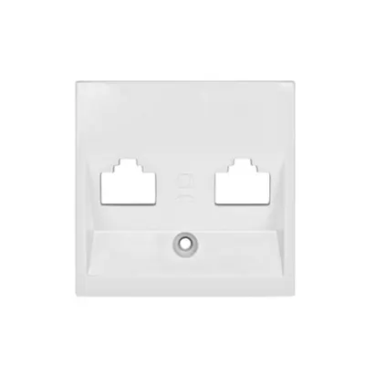 Mască pentru priză 2xRJ45 TOOLLESS LINE, alb