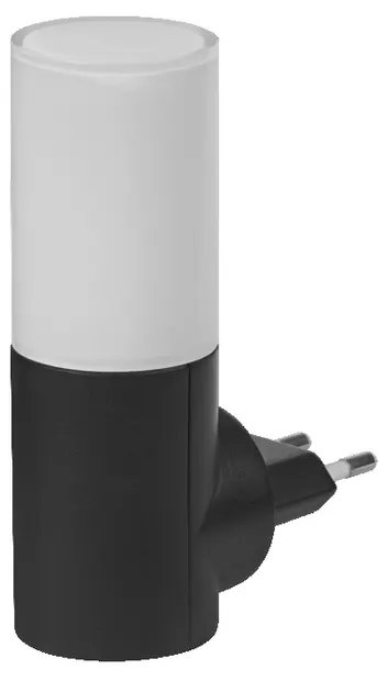Lampă de noapte LED pentru priză Osram - Lunetta Flare, neagră, cu senzor