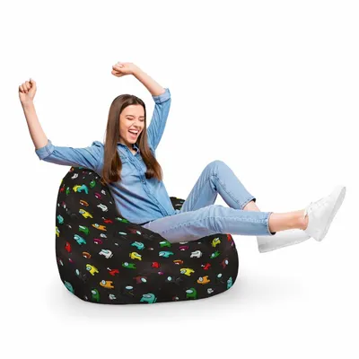 Fotoliu Puf Bean Bag tip Para XL Among Us Black