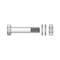 Set Surub+piulita+2 Saibe En14399-4 Otel Zincat La Cald-M16 X 60