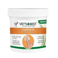 Degetare curatare ochii pentru caini Vet's Best, 100 buc