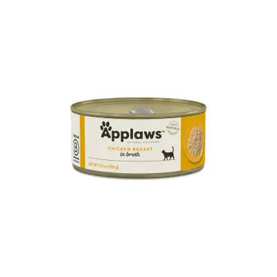 APPLAWS Piept, Pui, conservă hrană umedă pisici, (în supă), 156g
