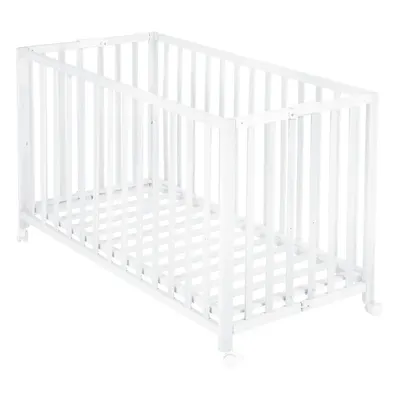 Pătuț pliabil alb cu roți 60x120 cm Fold up – Roba