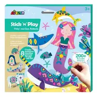 Joc creativ Stick N Play cu scene 3D si stickere repozitionabile - Animale polare si marine