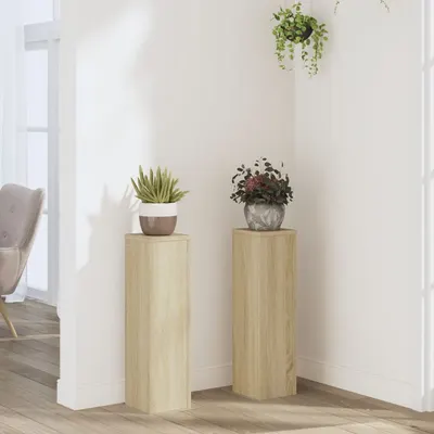 Gossi suporturi de plante, 2 buc., stejar sonoma, 17x17x60 cm