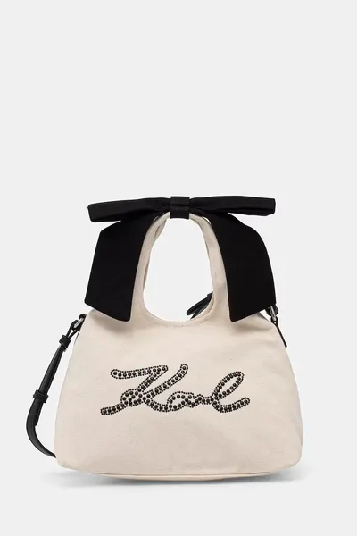 Karl Lagerfeld geantă crossbody pentru femei din bumbac K/SIGNATURE