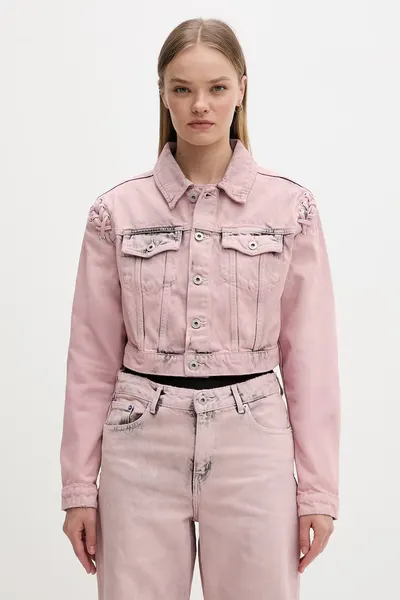 Karl Lagerfeld Jeans geacă de blugi pentru femei, din denim