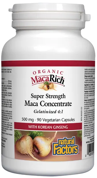 MacaRich Maca Concenrate, 500 mg, 90 capsule, Natural Factors
