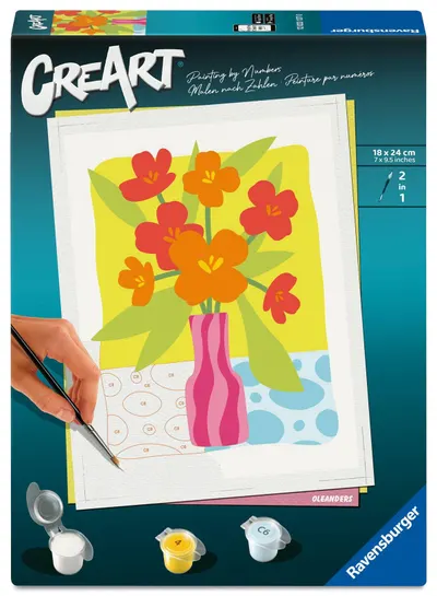 Set de pictură pe numere Ravensburger CreArt - Oleandru
