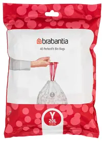 Sac de gunoi Brabantia - PerfectFit NewIcon N, mărimea Y, 20 l, 40 buc