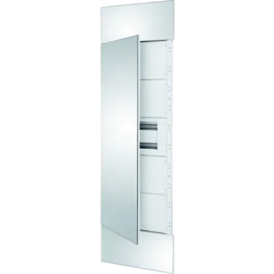 Tablou modular DOMO CENTER - Kit frontal - Usa oglinda- 1 ENCLOSURE 40 MODULES - H.2400 - METAL - WHITE RAL 9003