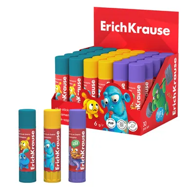 Lipici uscat Erich Krause Jolly Friends - 6 g, sortiment