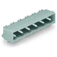 THT male header; 1.2 x 1.2 mm solder pin; angled; Pin spacing 7.5 mm; 16-pole; gray